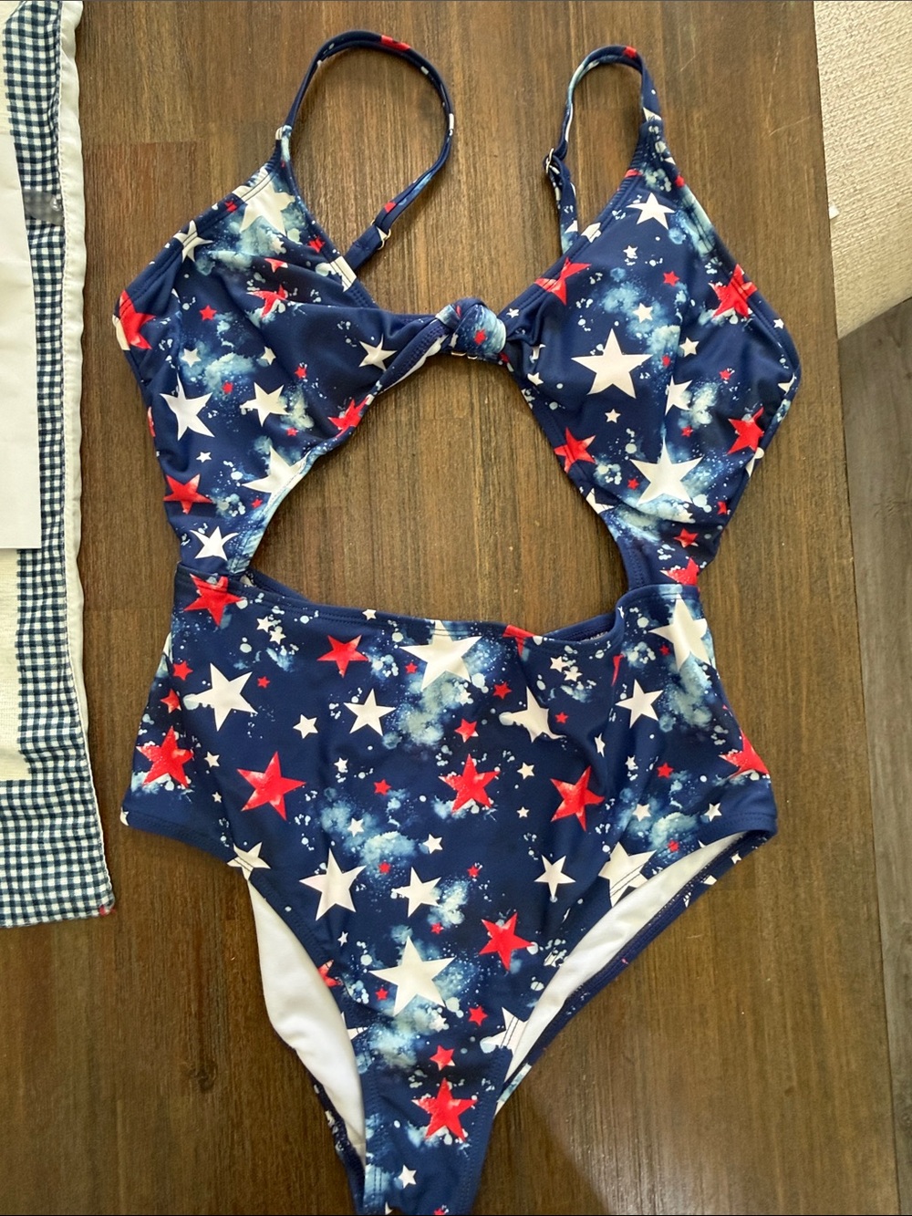 Target Navy, Red and White Star Cutout One-Piece Swimsuit